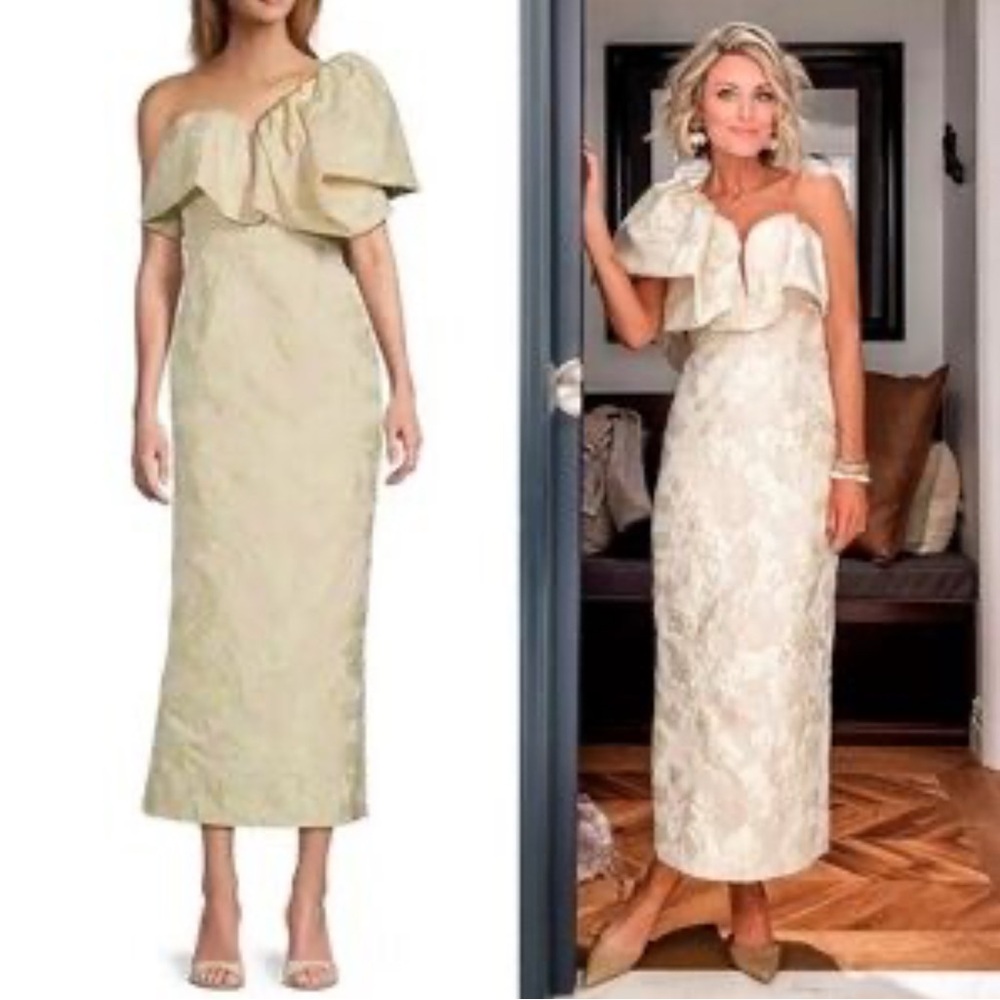 ANTONIO MELANI One-Shoulder Cream Dress